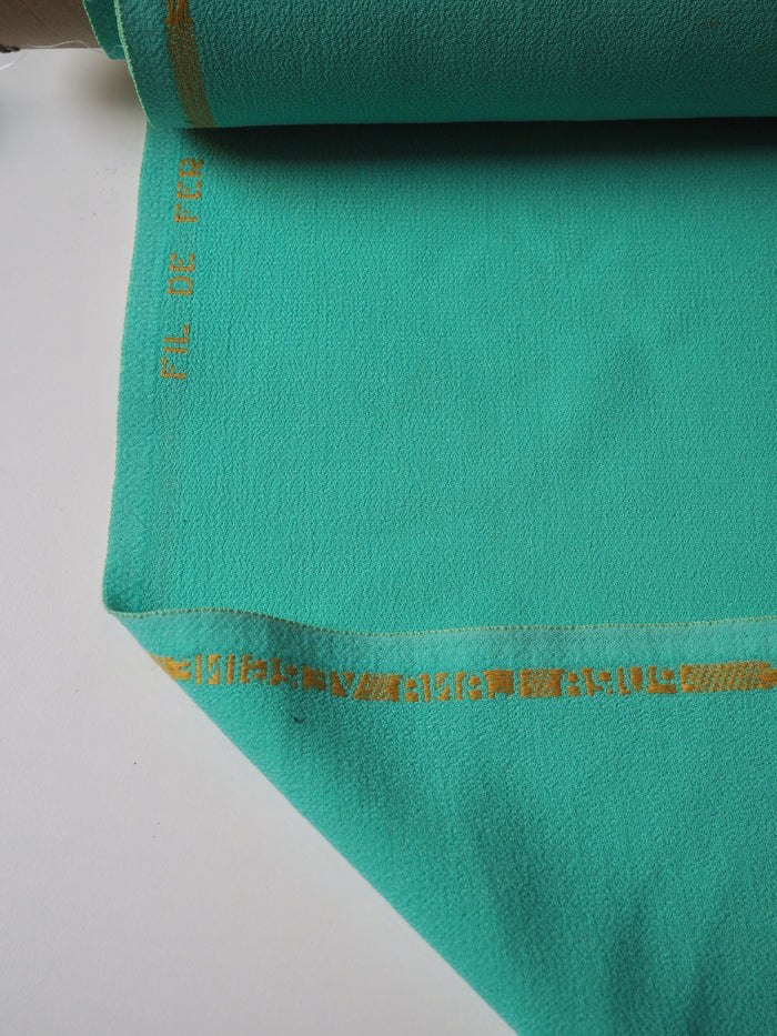 Soft Turquoise Double Wool Crepe