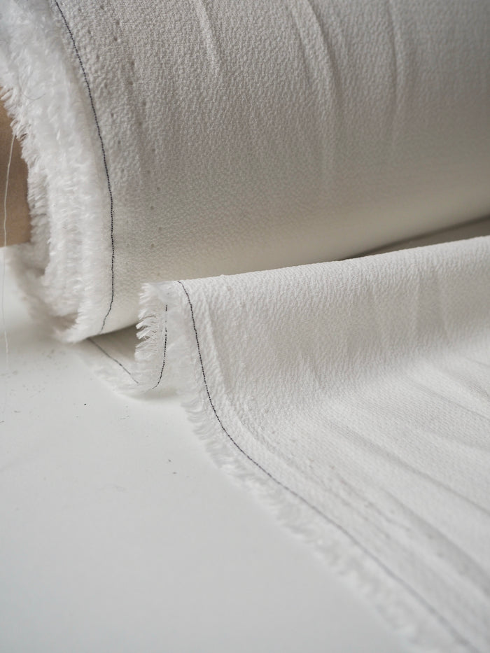 Soft White Crinkle Crepe