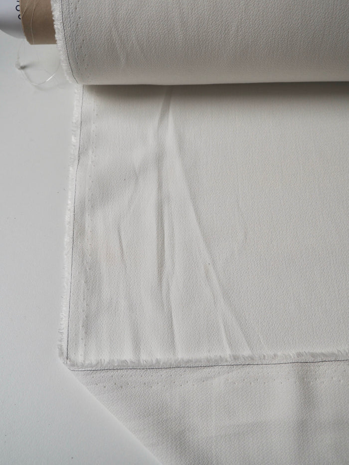 Soft White Crinkle Crepe