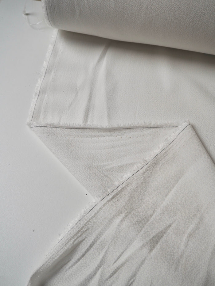 Soft White Crinkle Crepe