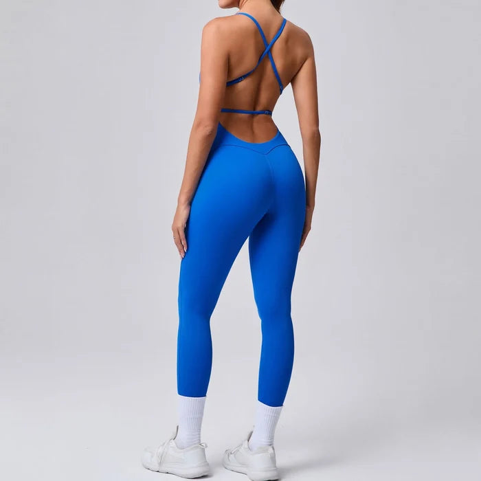 SPARK Adjustable Strap One-piece Yoga Fitness Jumpsuit TF95856