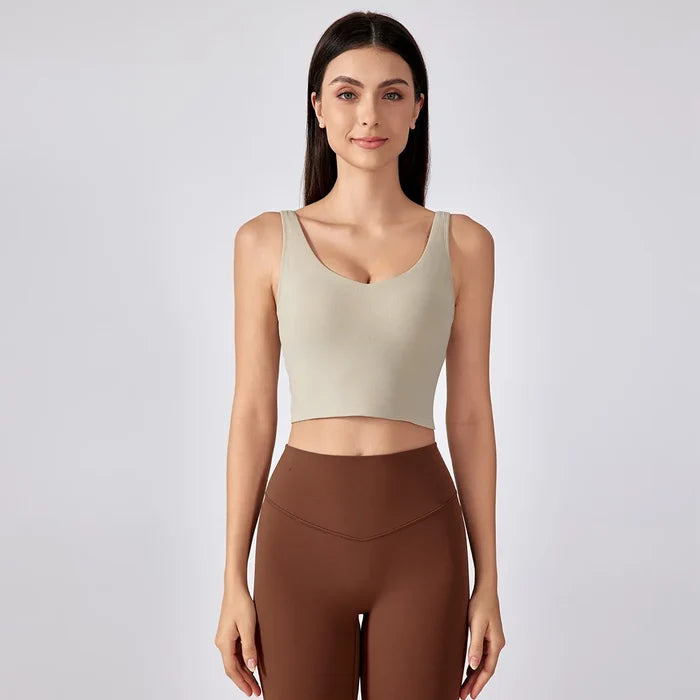 SPARK Angola Red Padded Yoga Tank Tops DQ2054