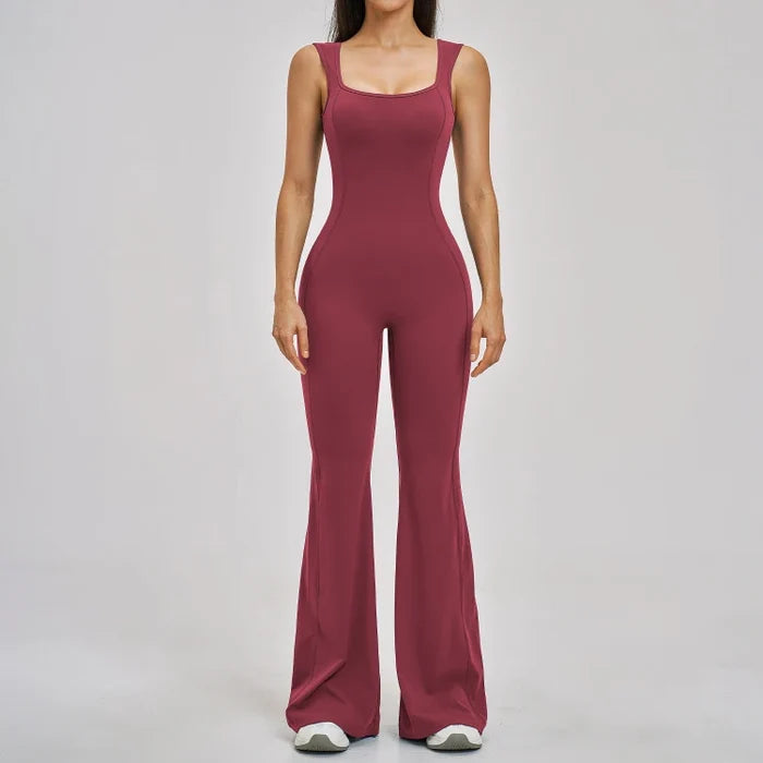 SPARK Beautiful Back Yoga Flared Jumpsuit For Women ZC2546