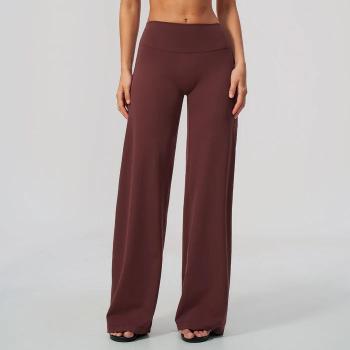 SPARK Brushed Slim-Fit Wide Leg Pants For Women ZC5529