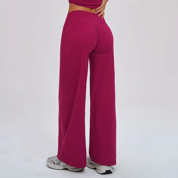 SPARK Brushed Slim-Fit Wide Leg Pants For Women ZC5529