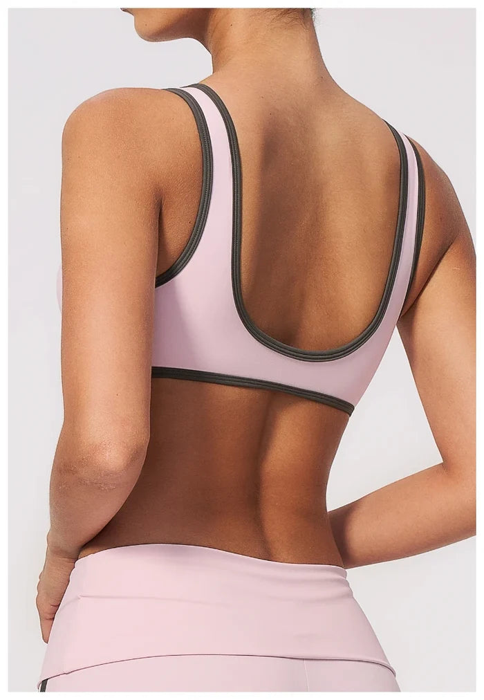 SPARK Chic Colorblock Yoga Workout Sports Bra ZC3588