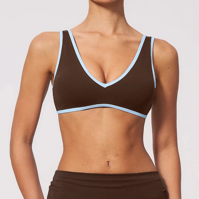 SPARK Chic Colorblock Yoga Workout Sports Bra ZC3588