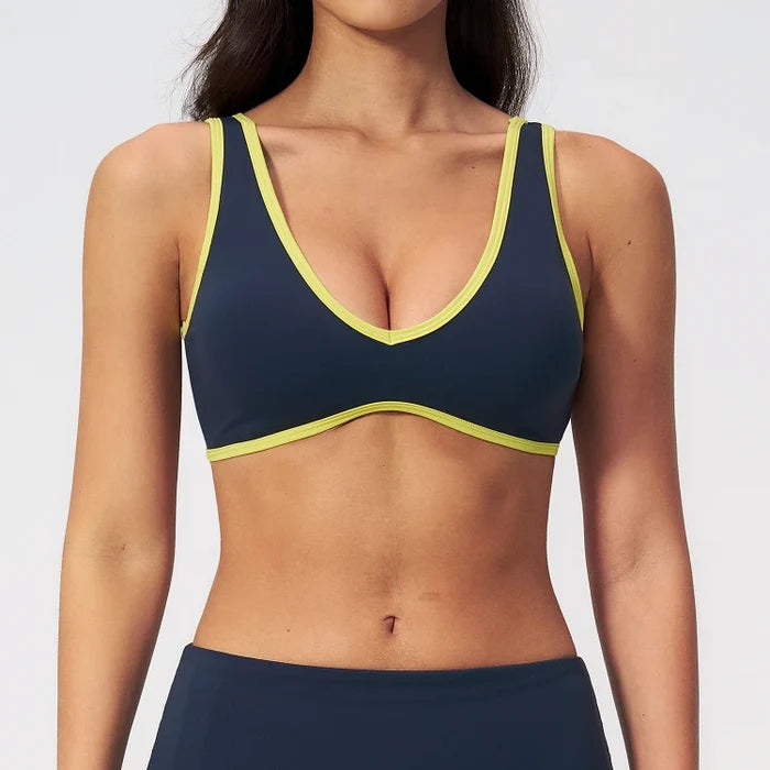 SPARK Chic Colorblock Yoga Workout Sports Bra ZC3588