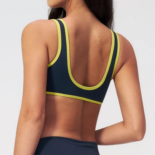 SPARK Chic Colorblock Yoga Workout Sports Bra ZC3588