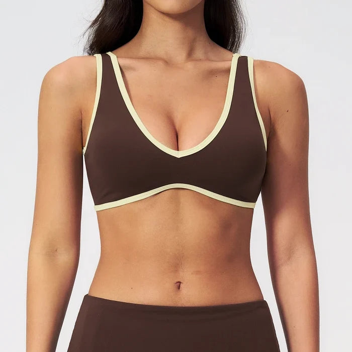 SPARK Chic Colorblock Yoga Workout Sports Bra ZC3588