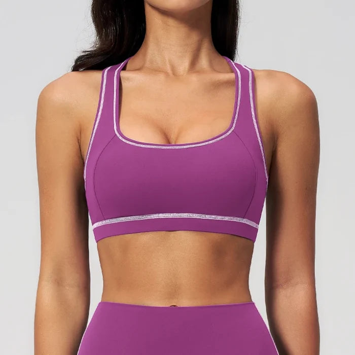 SPARK Contrast Color Brushed Yoga Bra ZC2036