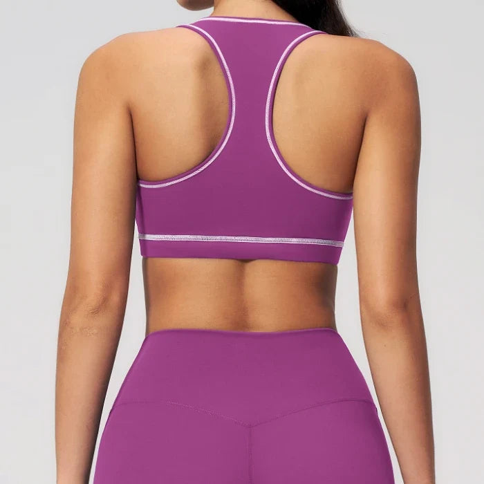 SPARK Contrast Color Brushed Yoga Bra ZC2036