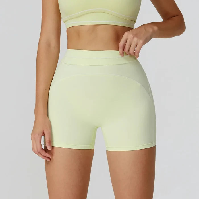 SPARK Contrast Color Folded High Waist Shorts ZC7028