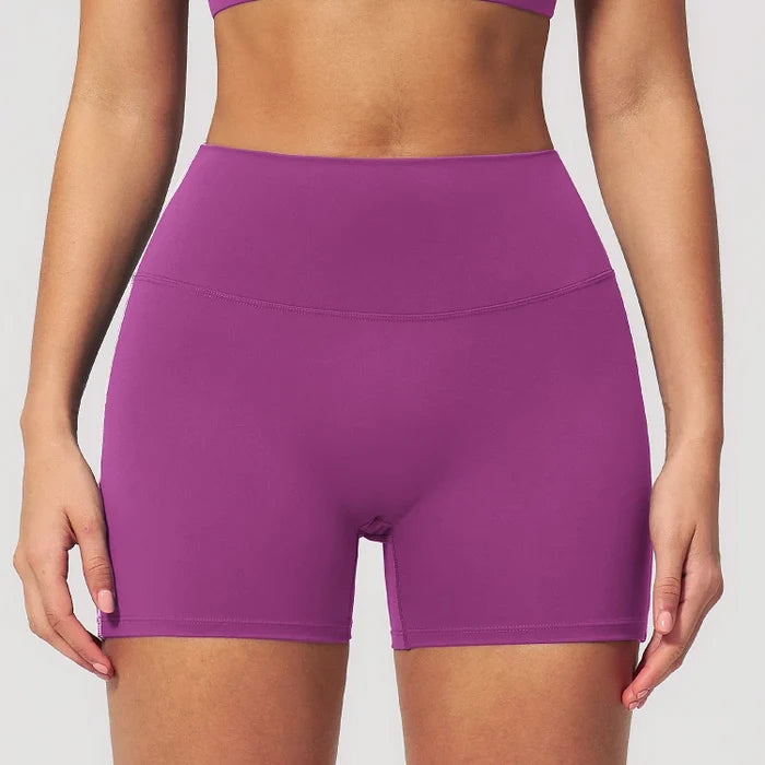 SPARK Contrast Color High Waist Yoga Shorts ZC2036