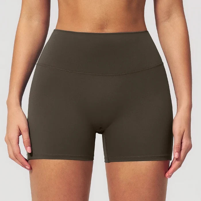 SPARK Contrast Color High Waist Yoga Shorts ZC2036
