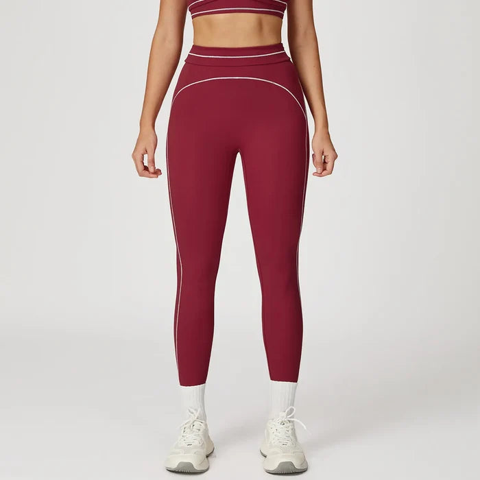 SPARK Contrast Color Sanded Folded High Waist Leggings ZC7028