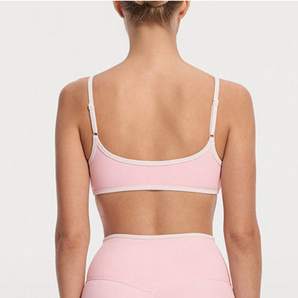 SPARK Contrast Color Spaghetti Straps Fitness Sports Bra RX6008