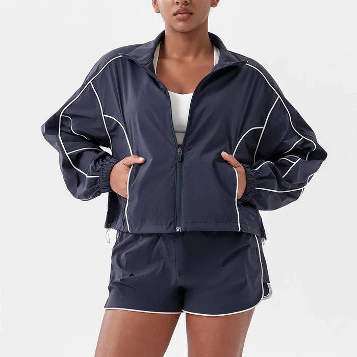 SPARK Contrast Color Two Piece Tennis Outfits Set JK245