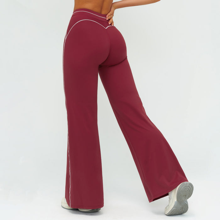 SPARK Contrast Color Wide Leg Pants Outdoor Sports Running Fitness ZC7028