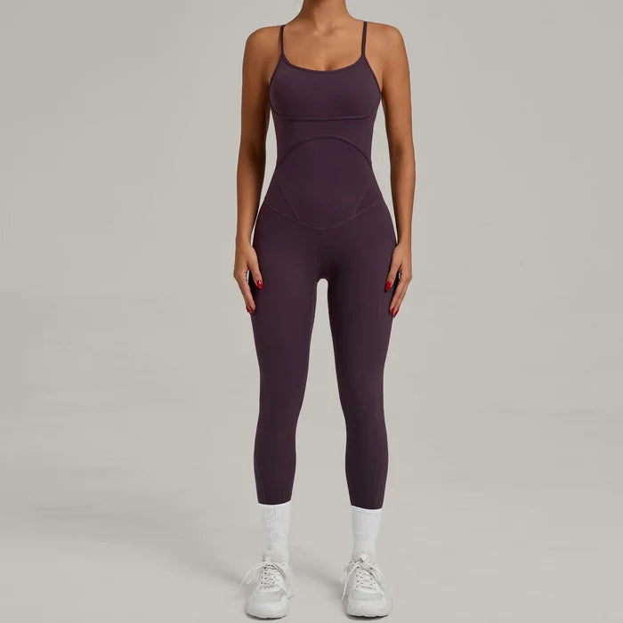 SPARK Cross Adjustable Shoulder Straps Fitness Jumpsuit QS0012