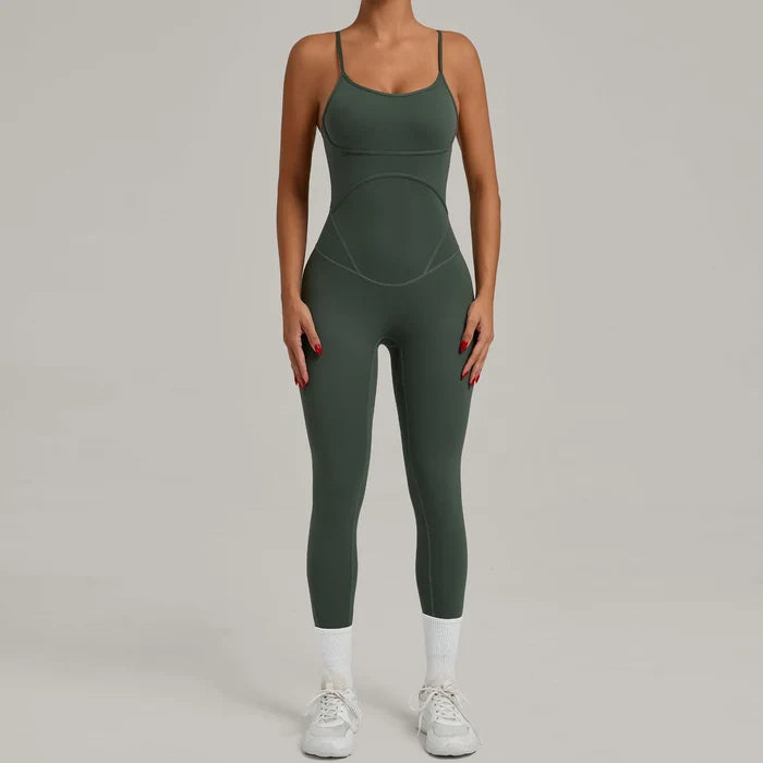 SPARK Cross Adjustable Shoulder Straps Fitness Jumpsuit QS0012