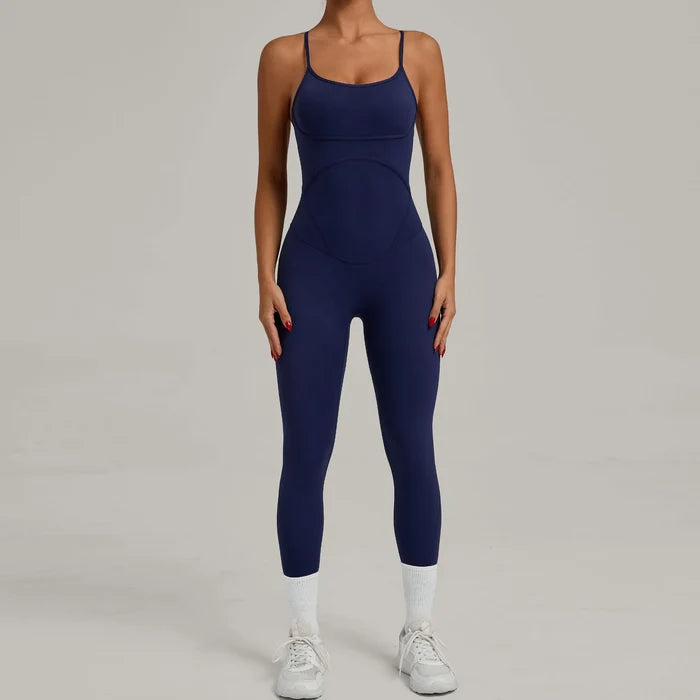SPARK Cross Adjustable Shoulder Straps Fitness Jumpsuit QS0012