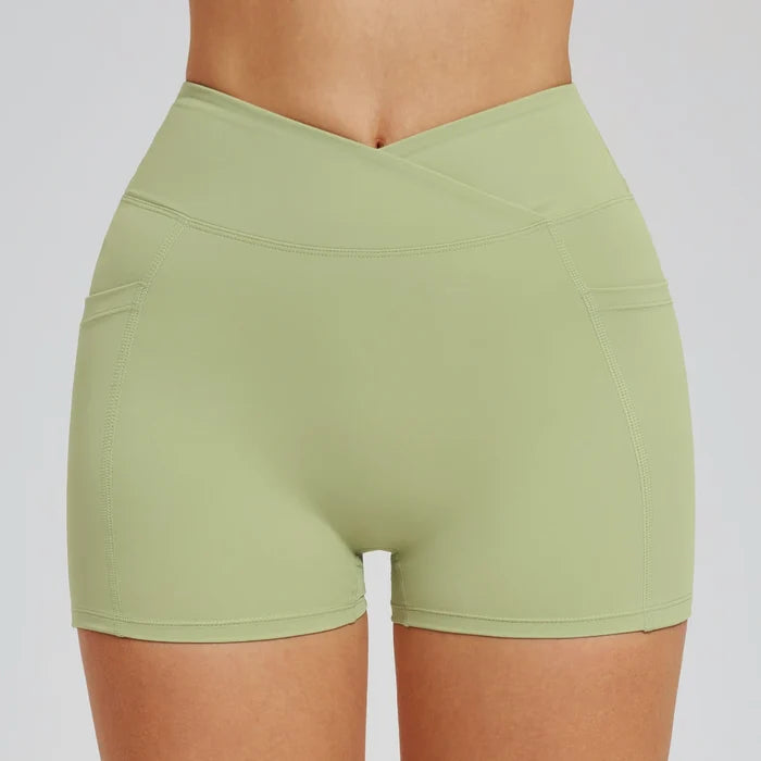 SPARK Cross High Waist Shorts for Women ZC2030