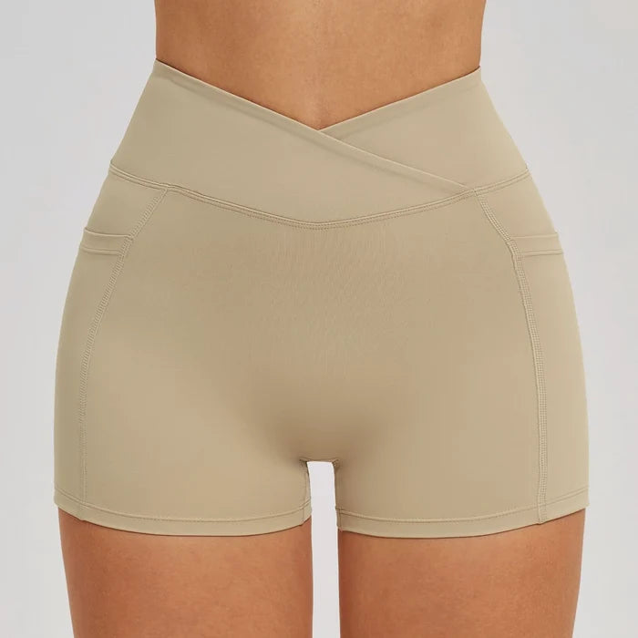 SPARK Cross High Waist Shorts for Women ZC2030