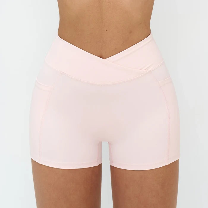 SPARK Cross High Waist Shorts for Women ZC2030