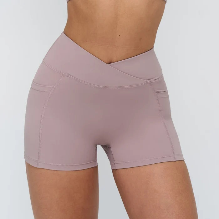 SPARK Cross High Waist Shorts for Women ZC2030