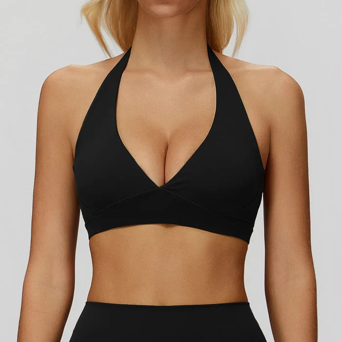 SPARK Deep V Shaped Halter Neck Yoga Bra ZC9308