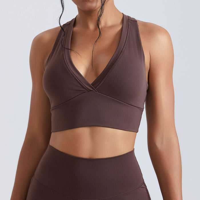 SPARK Deep V Shaped Racerback Yoga Bra CY3470