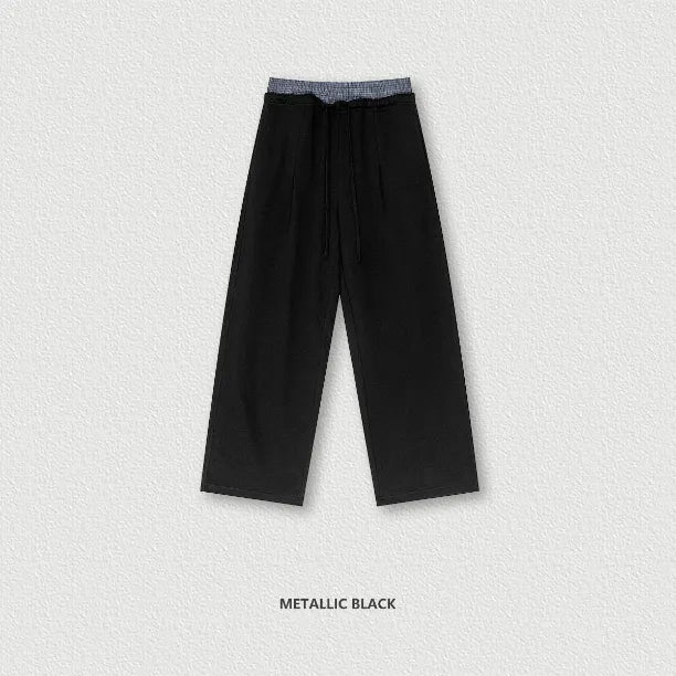 SPARK Double Waist Casual Wide Leg Pants TH25154