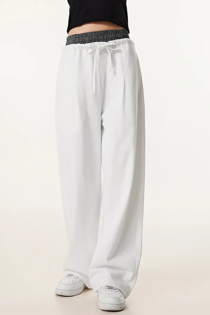 SPARK Double Waist Casual Wide Leg Pants TH25154