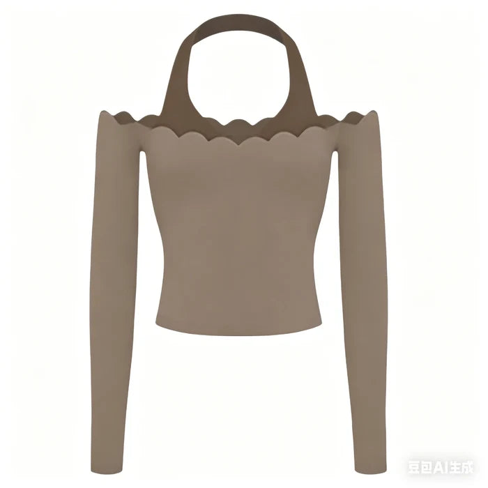 SPARK Fake Two-Piece Color-Block Fitness Yoga Top FNK881301