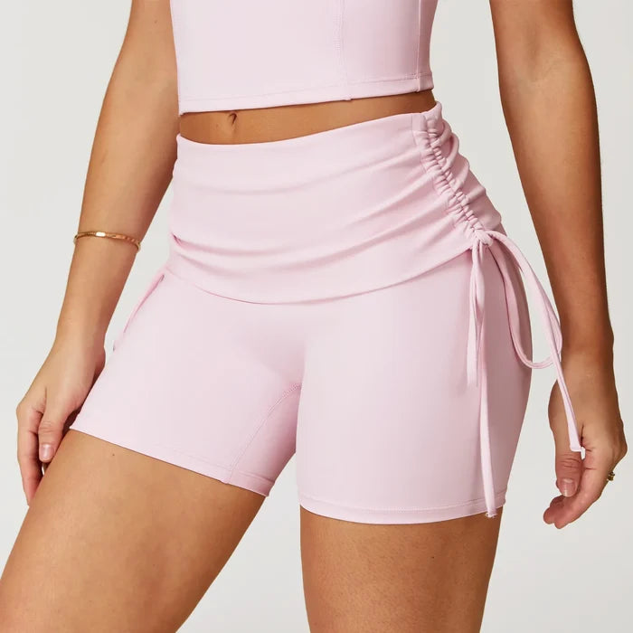 SPARK Folded Waist Gym Shorts with Drawstring ZC3055
