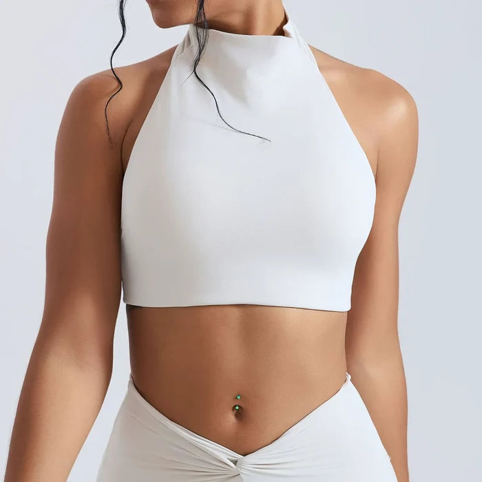 SPARK High Collar Halter Neck Shockproof Yoga Fitness Bra CY3509