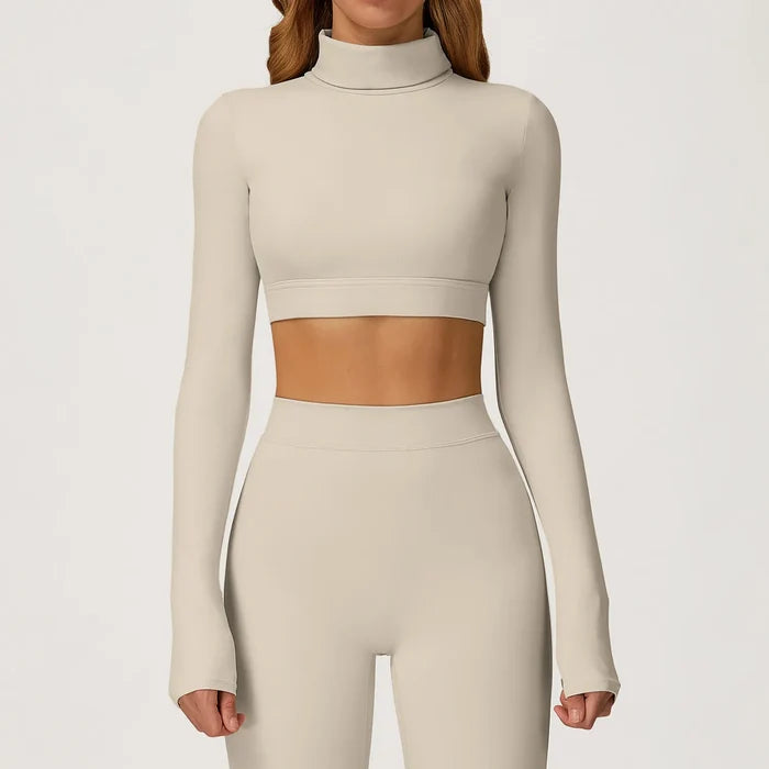 SPARK High Collar Yoga Hollow Back Tight Sports Top ZC4507