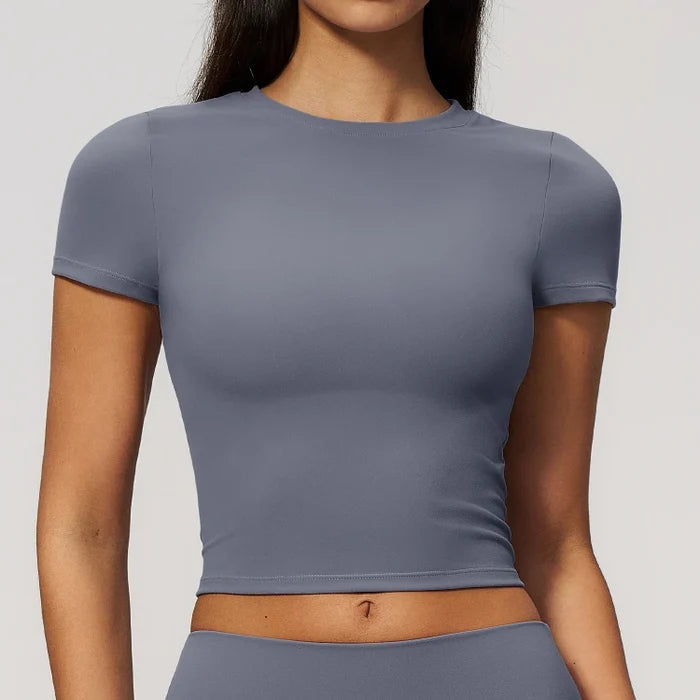 SPARK High Elasticity Breathable Yoga T‑Shirt for Women ZC9616
