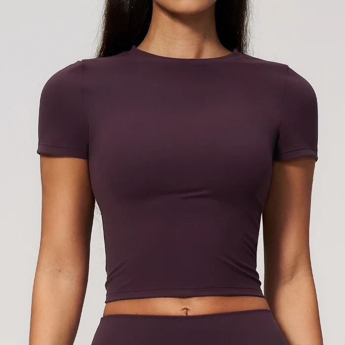 SPARK High Elasticity Breathable Yoga T‑Shirt for Women ZC9616