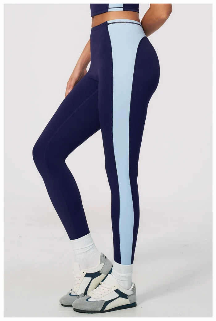 SPARK High Waist Color Block Peach Lift Butt Yoga Leggings ZC2567