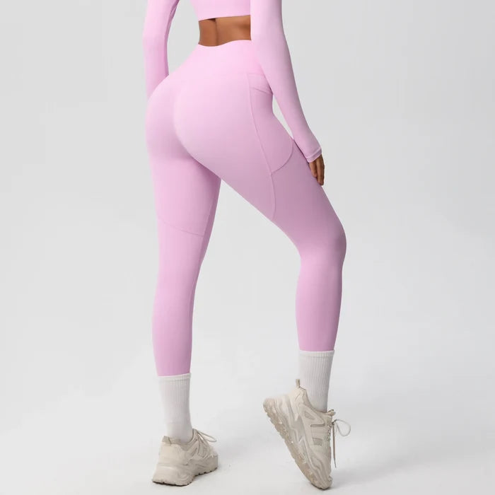SPARK High Waist Yoga Fitness Leggings with Pockets LR7108
