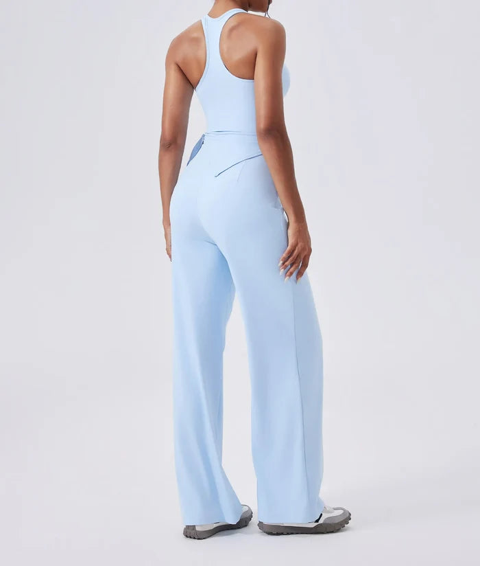 SPARK High Waist Yoga Straight Leg Pants with Drawstring CY3346