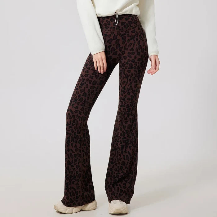 SPARK Leopard Fleece Flared Pants FX3051