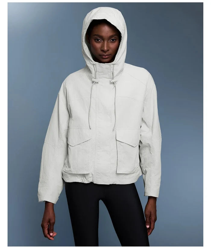 SPARK Light Outdoor Waterproof Hooded Jacket For Women DQ25126