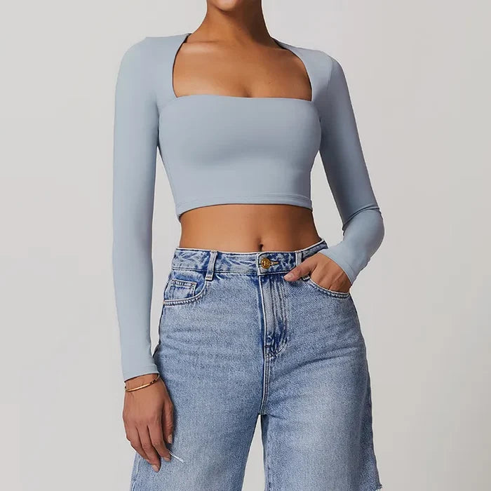 SPARK Long Sleeve Yoga Crop Top ZC8662