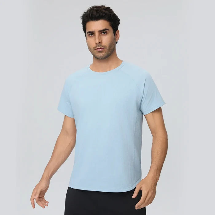 SPARK Men's Linen-Cotton Feel Quick-Dry T-Shirt YEL61204