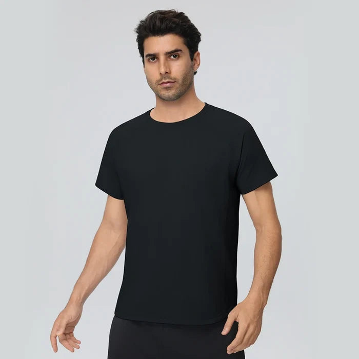 SPARK Men's Linen-Cotton Feel Quick-Dry T-Shirt YEL61204