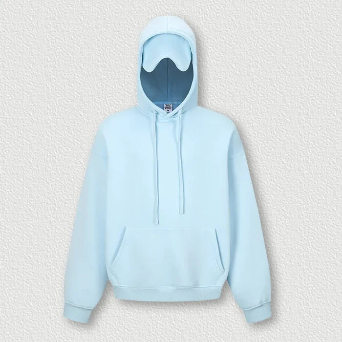 SPARK Men's Solid Color Hooded Sweatshirt with Eye Mask TH2692