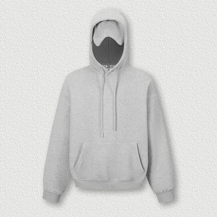 SPARK Men's Solid Color Hooded Sweatshirt with Eye Mask TH2692